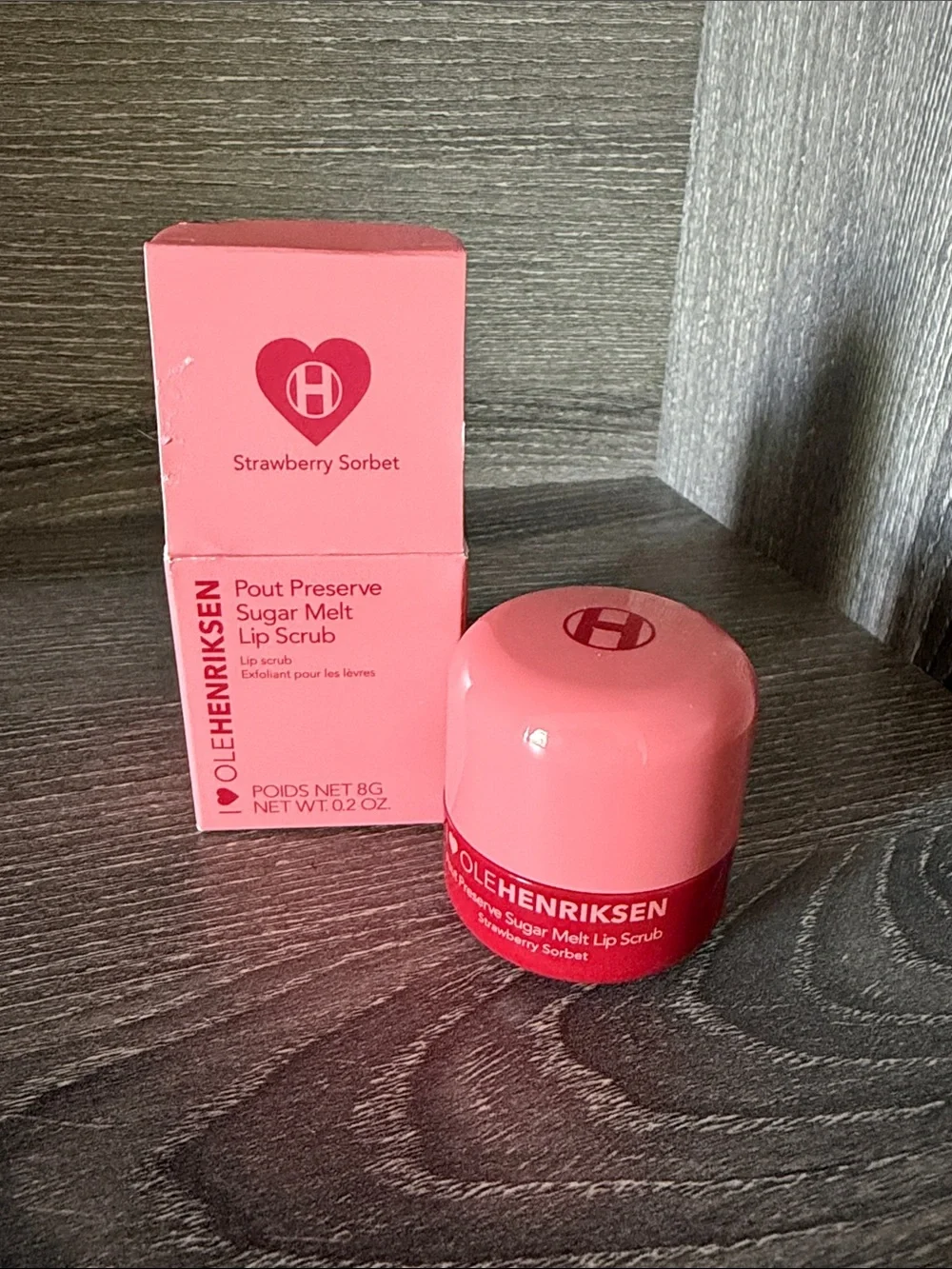 ❤️$15 NWT Ole Henriksen Pout Preserve Sugar Melt Lip Scrub Strawberry Sorbet 8g